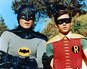 Adam West i Burt Ward jako Batman i Robin