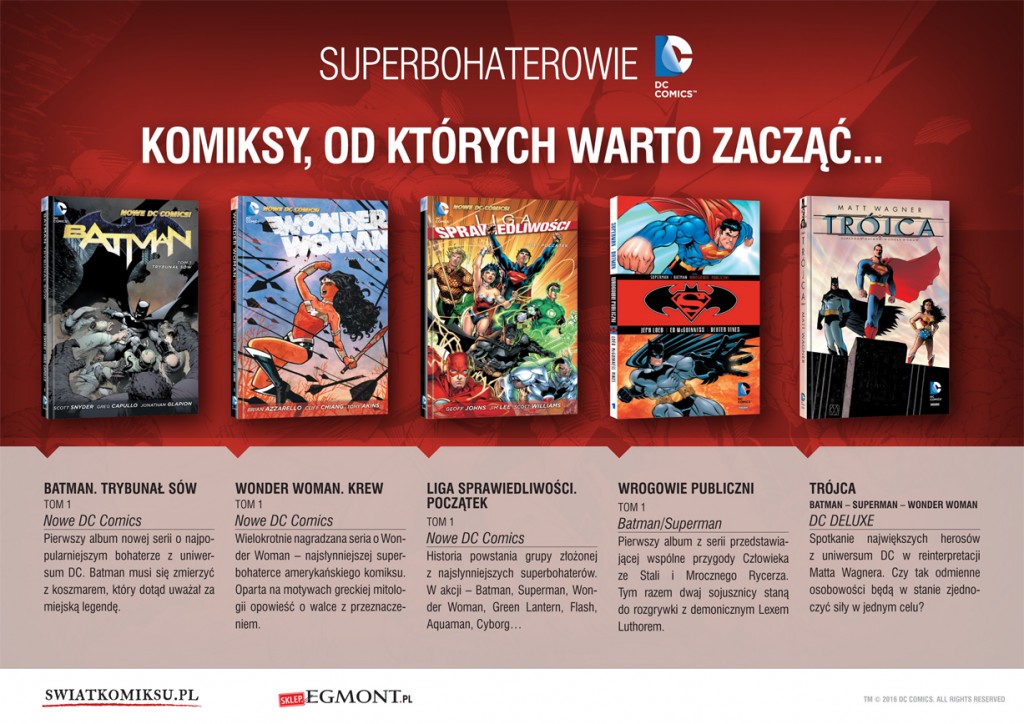 Komiksy Egmontu - bohaterowie DC