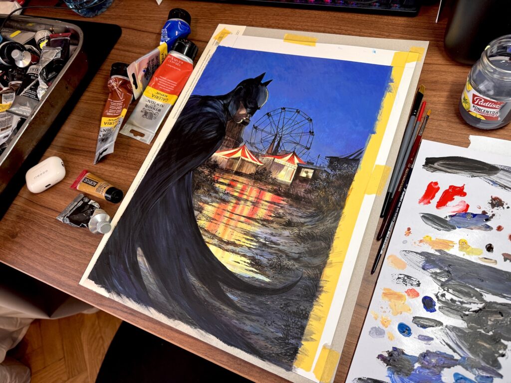 Oryginał okładki "Batman: H2SH" Joanny Karpowicz